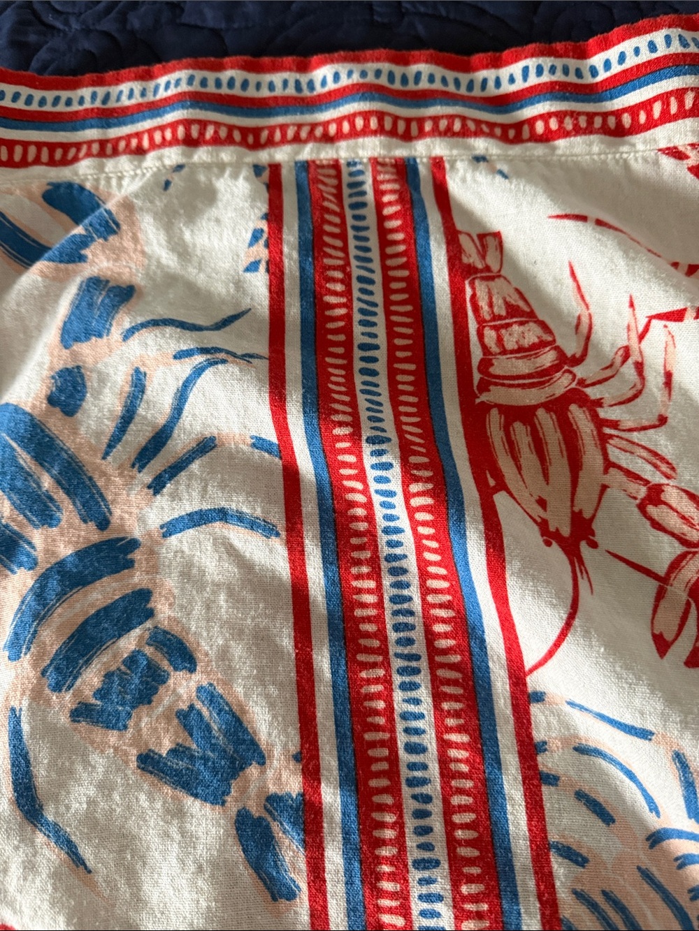 Rachel Zoe Red and Blue Nautical Print MIDI Skirt - Picture 4 of 5